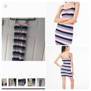 Seriously Soft Striped Bodycon Dress Size XS NWT